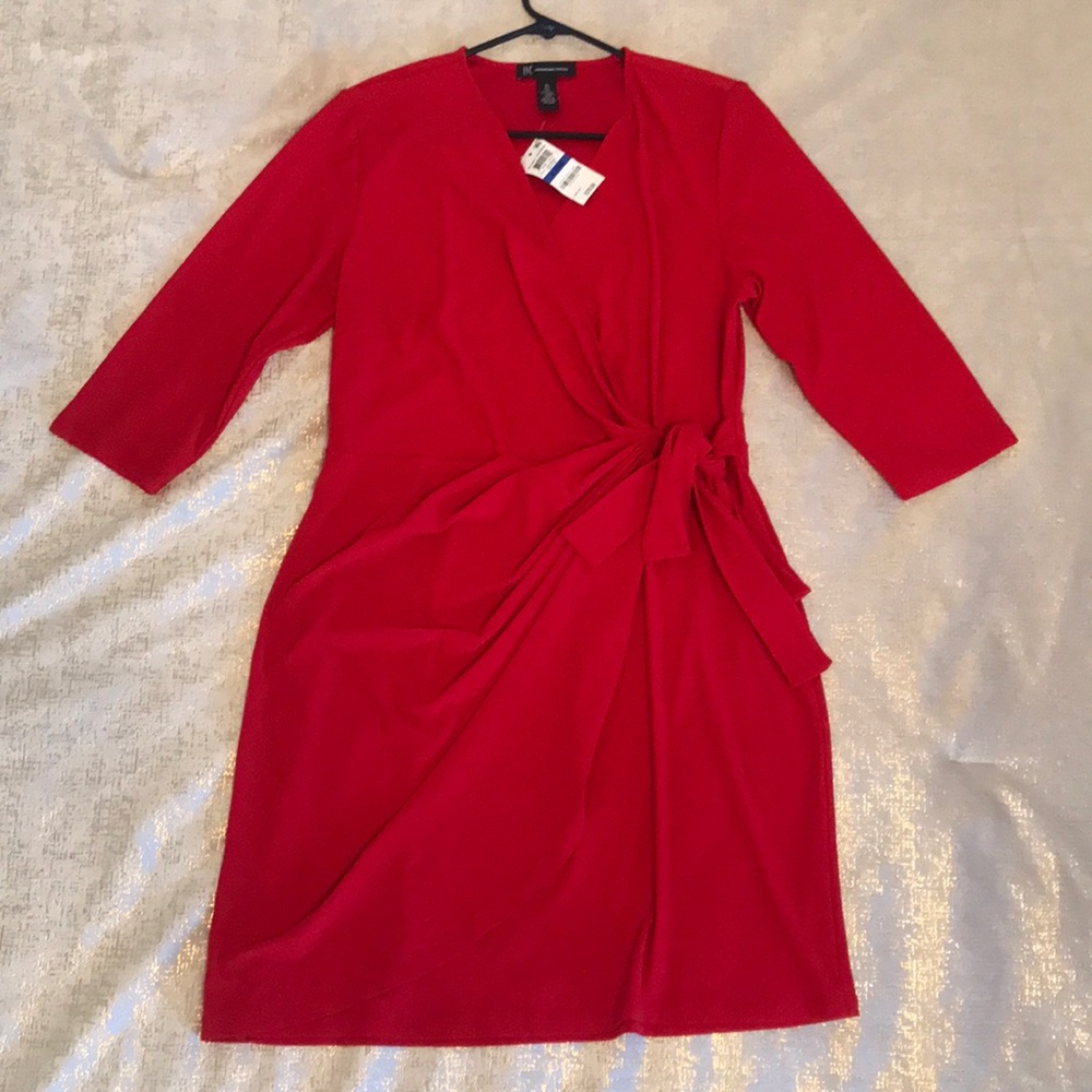 INC International Concepts Real Red Cocktail Dress
